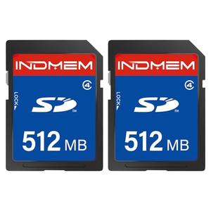 SD Card 512MB (2 Pack), Class 4 Flash Memory Cards MLC Stanard Secure Digital Cards, 512MB(2pc)