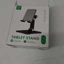 OCYCLONE Tablet Stand, iPad Stand Holder for Desk, Foldable iPad Pro Holder Portable Monitor Stand, Travel Home Office Desk Accessories Compatible with 4-15.6" Kindle iPad Tab iPhone - Black