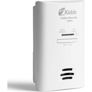 Kidde Carbon Monoxide Detector, Plug in Wall with AA Battery Backup, Test-Hush Button. EXP: 10 Years After Installation