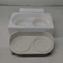 Elevated Ceramic Dog Bowl Set - Double Dog Feeding Bowls with Stand Splash Proof - Raised Dishes for Food and Water - Ideal for Small to Medium Dogs - 2 x 850 ml - 28.74 oz (White)