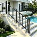 Stair Deck Railing with Post, 36" W x 36" H Porch and Deck Railing Kit