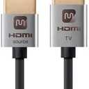 Monoprice HDMI High Speed Active Cable - 4K@60Hz, HDR, 18Gbps, YUV 4:4:4, 36AWG, 10 Feet, Black - Ultra Slim Active Series