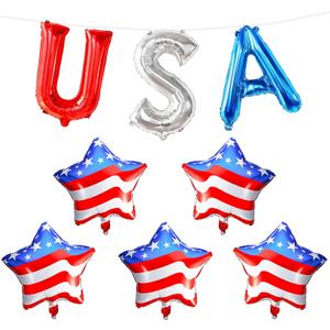 2 x 4th Of July Decorations, USA Balloons And Star American Flag Balloon, Fourth Of July Balloons For Memorial Day Decorations, Patriotic decor, Labor Day Decoration