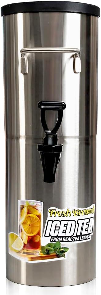 TQS CAFE Commercial Iced Tea Dispenser, 4 Gallon Stainless Steel Container