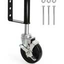 Two Black Gate Wheels, 
Gate Wheels for Wooden Gate
