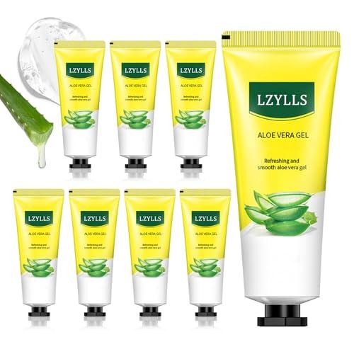 Aloe Vera Gel for Sunburn Relief,Hydrating Travel Size Aloe Vera Gel for Face,Moisturizing Sunburn Relief After Sun Lotion,Fast Absorbing,Non-Sticky Cooling After Sun Lotion Face Moisturizer (A), PCS 14