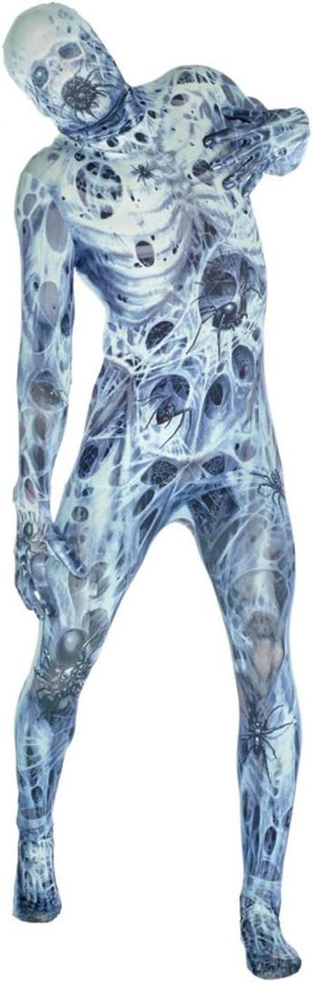 Morphsuits Arachnamania Monster Adult Costume, Creepy Halloween Costumes For Men, Scary Adult Bodysuit, (Large)