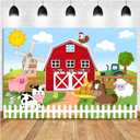 10x8ft Farm Backdrop Red Barn Farmhouse Animals Photography Background Birthday Baby Shower Kids Themed Party Banner Decorations Supplies Photo Booth Props