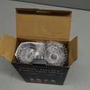 XinXu Gravity Electric Pepper and Salt Grinder Set, Adjustable Coarseness, Battery Powered with LED Light, One Hand Automatic Operation, Black -2 Pack