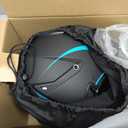 Full Face Motorcycle Helmets for Adult Men Women, DOT Approved Street Bike Racing Helmet Dual Visor Quick Release Buckle, Motorbike ADV Moped Helmet with Extra Clear Visor (XX-Large, Matte Black Blue)