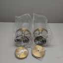 Modern Brass Large Glass Kitchen Island Pendant Light,6'' Brass Clear Adjustable Island Pendant Lights,1 Light Indoor Pendant Light, for Kitchen Dining Bathroom (2-PC-Brass)