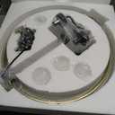 Treekee Chandelier Farmhouse Hanging Lighting, 4-Light Globe Orb Chandelier, Adjustable Modern Pendant Light Fixture for Dining Entryway Foyer, Black and Gold Finish