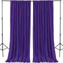 Hiasan Purple Backdrop Curtains for Parties, Polyester Photography Backdrop Drapes for Family Gatherings, Wedding Decorations, 5ftx10ft, Set of 2 Panels (W5' x H10'2 PCS)