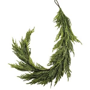 Norfolk Pine Garland 6ft Real Touch Realistic Christmas Pine Garland, Greenery Artificial Christmas Decorations for Table, Mantle, Wall