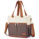 JOYHILL Lunch Bag for Man, Lunch Tote for Woman, Leakproof Insulated Lunch Box with Shoulder Strap, Adult Reusable Lunch Cooler Tote Bags for Work PicnicCamping Beach (B-BROWN)