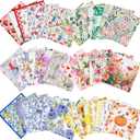48 Pack 6 Color Assorted Floral Napkins for Decoupage Decorative Toilet Christmas Napkins Flower Cocktail Decorative Paper 6.5 Inch Decoupage Scrapbook Paper for Wedding Party Art Journaling