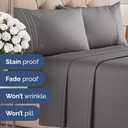 Bulk Case Pack of 20 Flat Sheets - (20) King Size Hotel Quality Top Flat Bed Sheets Only - Wholesale Bulk Bedding for Hotels, Spas & Airbnbs - Breathable, Cooling & Wrinkle Free - (King, Dark Grey)
