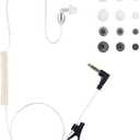 Tubeless Covert Security FBI Police 3.5mm /1 Pin L-Type Listen Only Earpiece Headset for Remote Speaker Mic Motorola Kenwood Two Way Radio (23 Inches)