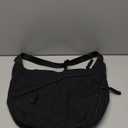 Nylon Crescent Crossbody Bag for Women Shoulder Tote Handbag Casual Sling Bag Dumpling Purse Bag for Outdoor Travel (Black)