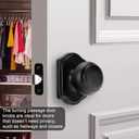 Goldenwarm Matte Black Closet Door Knobs Interior No Lock, Passage Door Knobs Hallway, Black Door Knob Without Lock 4 Pack
