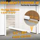 MAXTID Large Door Draft Stopper 30 Inch for Small Size Bedroom Door Fits 0.5 to 1.7" Gaps White Under Door Draft Blocker Doors Seal Gap Draft Guard for Bottom of Doors