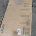 LINSY White Vanity with Mirror and Lights, 2 Glass Cabinets and Height - Adjustable Shelf & 9 Drawers Dressing Table, Makeup Desk with Glass Top & Charging Station, 3 Adjustable Brightness Modes