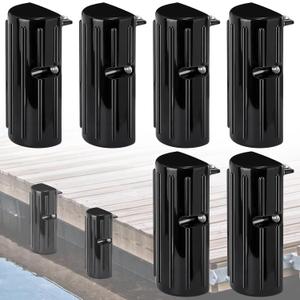 Dock Bumper Fender,Boat Dock Bumpers for Edge or Side,Marine Fender Guard,Vertical Protection,Durable Construction,Includes Mounting Hardware,6 Pack-Black