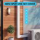 Mini Split Line Set Cover Kit, 3 Inch 4 Ft Paintable PVC AC Line Cover for Outside Unit, Decorative Lineset to Hide and Protect Refrigerant Lines, Wires, HVAC and Heat Pumps