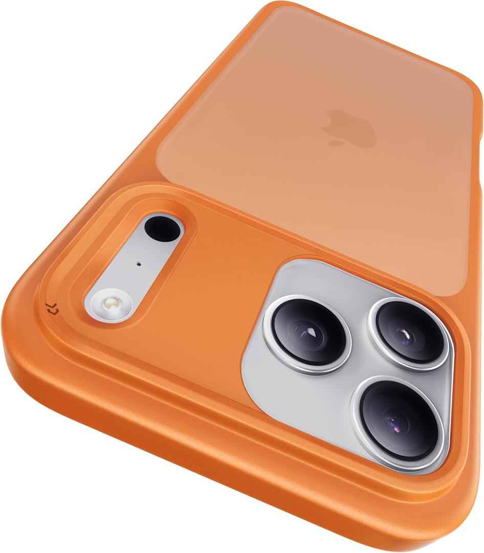 CASEKOO for 17 Pro Max Case, [Never Yellow Technology] [Mil-Grade Drop Protection] Translucent Slim Cover Women Men for iPhone 17 Pro Max Phone Case 6.9 inch, Frosted Orange