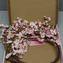 Sunm Boutique Faux Cherry Blossom Branches, Artificial Cherry Blossom Stems Cherry Blossom Flowers Vase Arrangements for Wedding Home Party Kitchen Decor, Light Pink, Set of 3