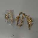 Mehayi 3 PCS Large Gold Metal Hair Claw Clips for Women Girls, Cute Alloy Big Hair Clamps Strong Hold for Thick Thin Hair, Fashion Hair Accessories Headwear Styling Tools for Party Wedding
