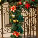 Zhengmy 30 Pcs 24 Inch Christmas Garland Ties with Tassels Decorative Twist Tie for Banister Reusable Flexible Twist Tie for Garland Fireplace Staircase Banister Home Xmas Holiday Decorations (Green)