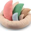Newborn Photography Props, Ultra-Soft Baby Donut Posing Pillows, Professional Baby Photo Props Set Fits 0-6 Months Baby,Pack of 6, Multicolor