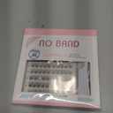 GAQQI Self Adhesive Eyelash Clusters, Natural Look No Glue Lashes 10-16mm, No Band Self Adhesive Lash Clusters 100pcs, Press On Lashes Invisible Band, With Lash Tweezer (LACE)