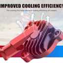 NICECNC Motorcycle Aluminum Thermostat Cover Compatible with Honda TRX450R 2010 2011 2012 2013 2014, TRX450ER Electric Start 2006-2009 2011-2014 Thermostat Housing, Replacement for 19321-HP1-670(Red)