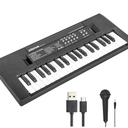 Bigfun Musical Piano 37 Keys Electronic Music Keyboard With Microphone For Kids