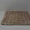 Plush Cat Beds for Indoor Cats Faux Fur Pet Mat with Non-Slip Bottom Cozy Kitten Bed for Carriers/Couch/Floor/Dog & Puppy Friendly 48 x 48Inch Medium Coffee