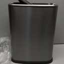 Stainless Steel Bathroom Trash Can with Swing Lid,4gallon Small Metal Garbage can Trash Bin Wastebasket for Office Bedroom Powder Room (Silver)