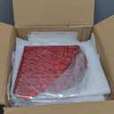 Jinei 8 Pcs Valentine's Day Tableware Set Include Large Pink Heart Ceramic Flat Plates White Dinner Ceramic Plates Red Heart Dish Bowls and Place Mats for Wedding Anniversary Party Decorations