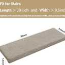 PURE ERA Carpet Stair Treads Ultra Plush 9.5" X 30"Soft Bullnose Indoor Stair Protectors Pet-Friendly Non-Slip Skid Resistant Tape Free Washable Reusable(14 Pieces, Cream Gray)