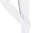 NuVein Compression Pantyhose, 15-20 mmHg Support, Women's Sheer Nylon Hosiery Tights, Closed Toe, White, Petite