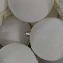 36 Pcs Large Glitter White Poinsettia Christmas Tree Decorations, 12 White Christmas Ornaments, 12 Berry Stems, 12 Poinsettia Artificial Flowers Glitter Holiday Ornament for Xmas Tree Decor