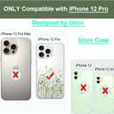 Unov Case Compatible with iPhone 12 Pro iPhone 12 5G Girly Flower Floral Bouquet Women Embossed Pattern Design Slim Protective Soft TPU Bumper Back Cover