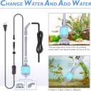 hygger 360GPH Electric Aquarium Gravel Cleaner, 5 in 1 Automatic Fish Tank Cleaning Tool Set Vacuum Water Changer Sand Washer Filter Siphon Adjustable Length 15W