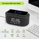 DreamSky Alarm Clock Radio with Wireless Charging and Bluetooth Speaker | Loud Alarm for Heavy Sleepers, Bedroom Digital FM Radio with Sleep Timer, 0-100% Dimmer, 9 Alarm Sounds & 16 Volumes, USB
