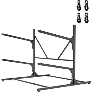 Kayak Storage Rack, Heavy Duty Freestanding Kayak Rack for Garage and Outdoor Storage, Kayak Stand Adjustable for Kayak, Canoe, Surfboard and Paddle Board, 2-Layer