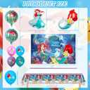 Birthday Party Decorations Set - Underwater Princess Theme (Includes Banner, Foil Balloons, Printed Balloons, Plates, Napkins)
