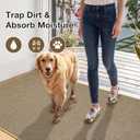 5′ x 7′ Large Indoor Door Mat, Ultra Thin Linen-Look Non-Slip Entryway Rug