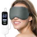 Heated Eye Mask, Warm Eye Compress Mask, USB Electric Eye Heating Pad with Temperature & Timer Control, Dry Eye Mask for Dry Eyes Blepharitis Sinus Migraine Stye MGD Puffiness Gray
