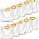 ICYANG 10 Pieces Collapsible Water Containers, 1/2 Gallon Clear Plastic Water Jugs for Sports Camping Hiking Travel | Collapsible, Leakproof